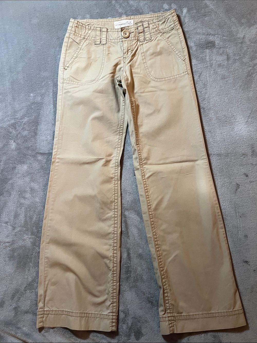 Aeropostale Women's Tan Straight-Leg Trousers